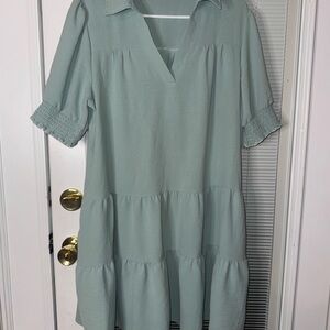 Chic Sage Green Midi Dress